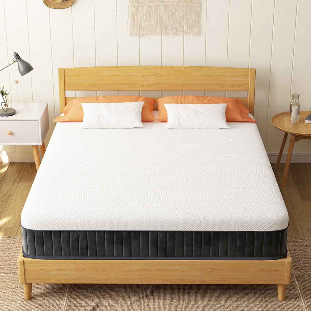 2 in 1 Twin Mattress, 8 inch Medium Memory Foam Mattress with Cover Alwyn Home Bed Size: King