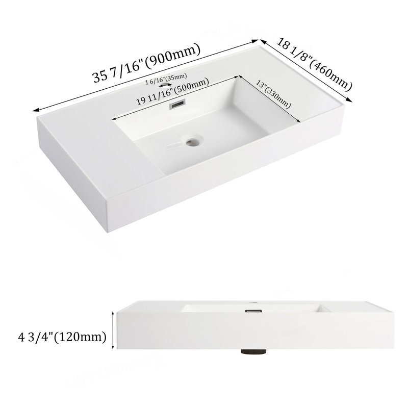Lavabo de salle de bain 36 po - GRB36120MMO