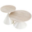 Ensemble de 2 tables basses rondes,-130837445