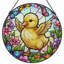 Panneau de vitrail papillon 7,8 "H Duck-166794175