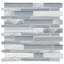 Alessio Interlocking 12 in. x 12 in. Glass, Stone and Metal Blend Mosaic Wall Tile