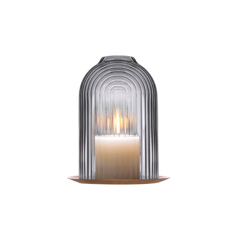 Ilo Crystal Tabletop Votive Holder, 8.346" H x 5.512" W x 5.512" D