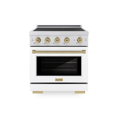 ZLINE Autograph 30 in. Paramount Induction Range with 4 Element Cooktop & Matte Black Accents
