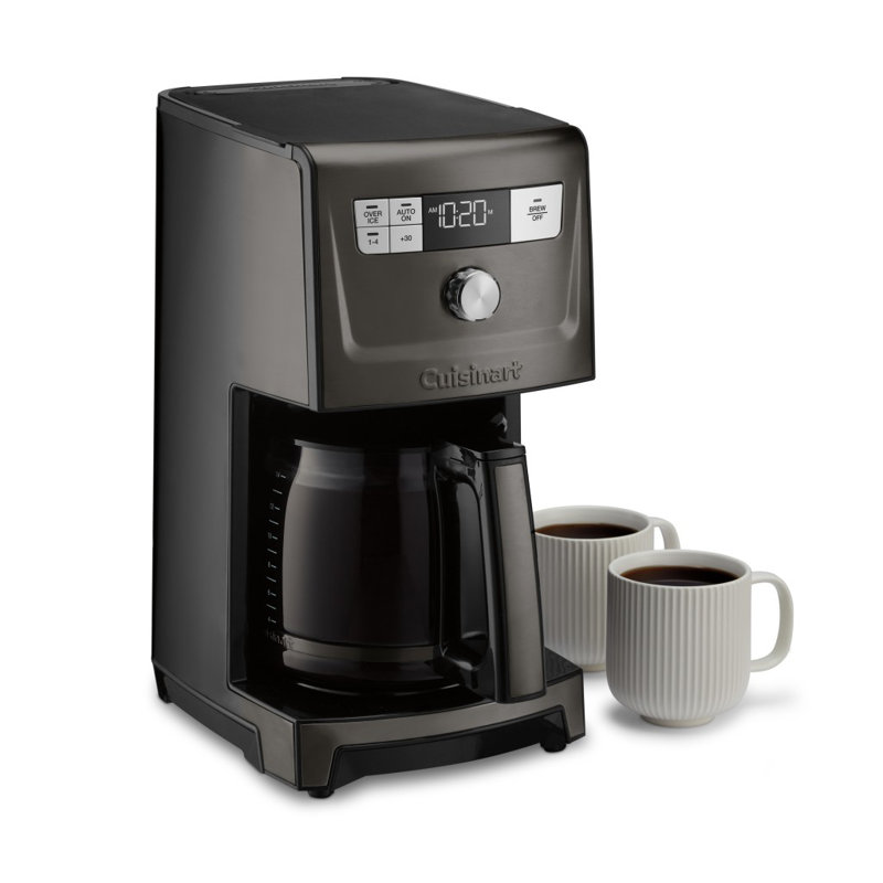 Perfectemp 14-Cup Programmable Coffeemaker, Black/Stainless Steel