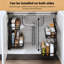 Rangement sous l'évier pour la cuisine avec glissières en métal, organisateurs de salle de bain à 2 niveaux, tiroir de rangement coulissant pour armoire murale, support de poids (40 x 40 cm)