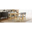 Ensemble de salle à manger rustique 5 pièces - 1 table en bois massif + 4 chaises rembourrées pour la cuisine et la salle à manger-1423881680