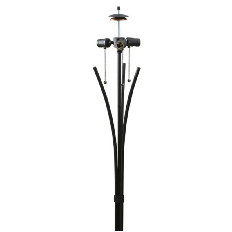 Wrought Iron Curved Arm Lamp Base Attachment