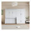 Grand lit escamotable mural avec placard, blanc