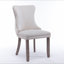 Furniture, chaise de salle à manger rembourrée à oreilles avec garniture cloutée et pieds en bois massif, ensemble de 2, SW8809BG, KD-512302989
