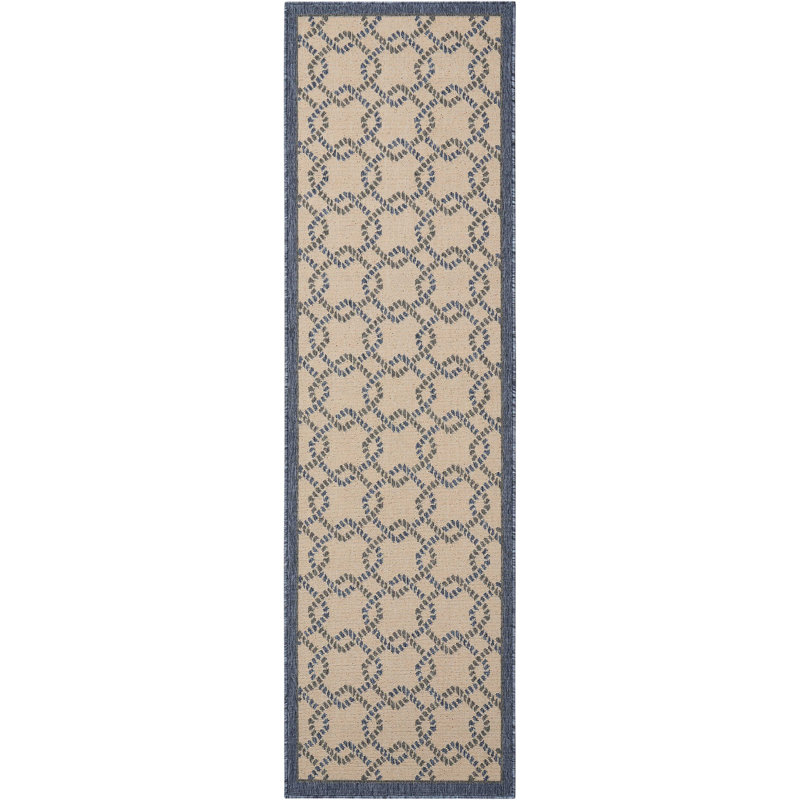 Worden Geometric Indoor / Outdoor Rug, Runner 2'3" x 7'6"