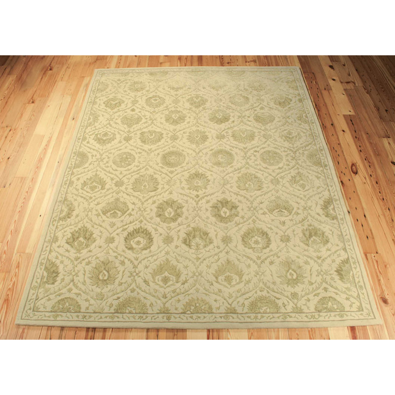 Tapis de la surface en laine touffeté à la main/gravier de soie Fraserburgh, Rectangle 7 pi 9 po x 9 pi 9 po