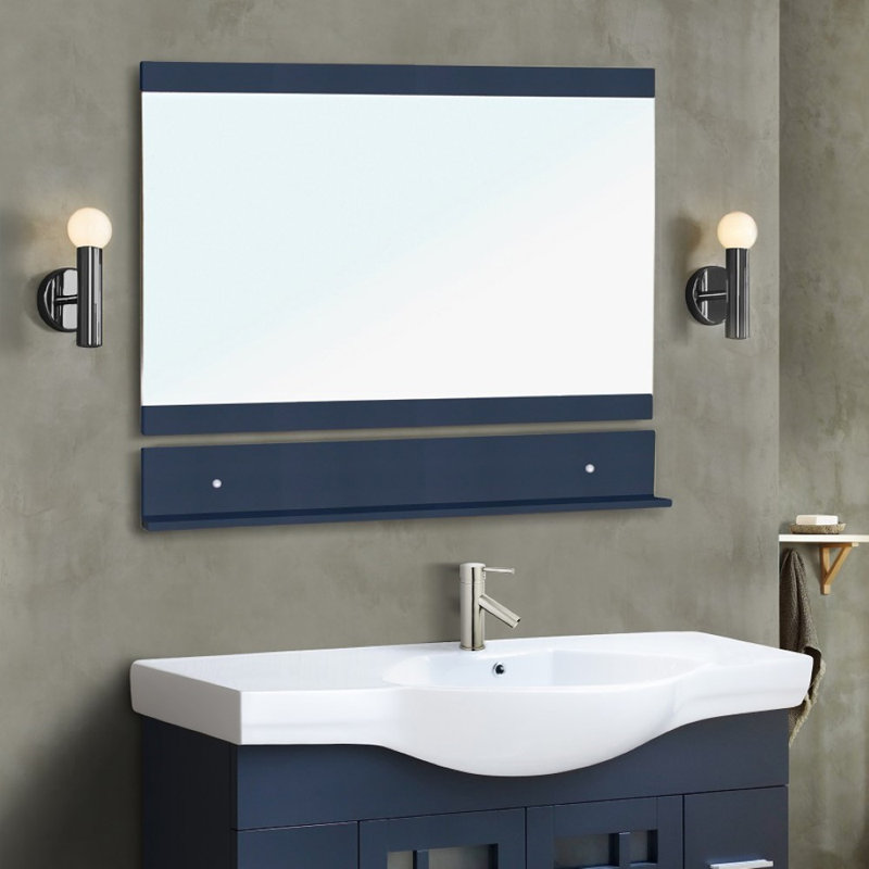 Miroir de salle de bain Aryian, Gris foncé