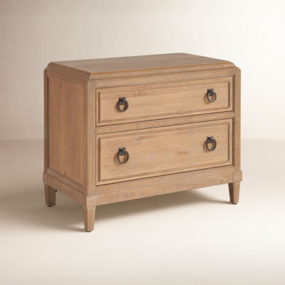 Hayes 2-Drawer Oak Nightstand