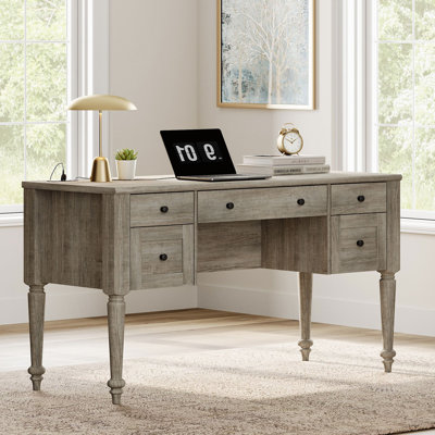 Corretta Executive Desk with Built-In Electrical Outlet