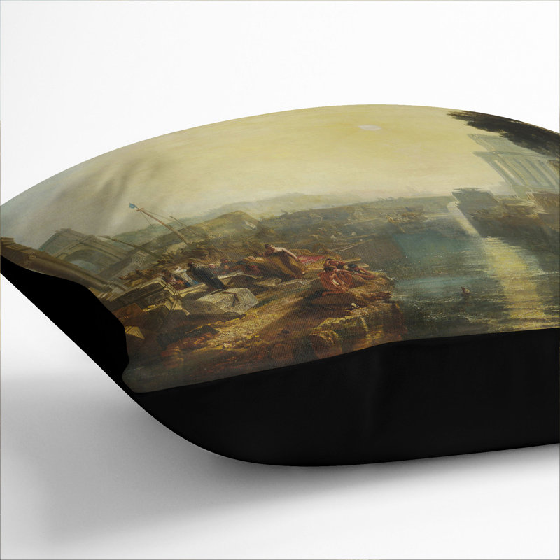 Dido Building Carthage Scatter Cushion, 40cm H x 40cm W x 15cm D, Black
