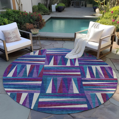 Tapis mauve lavable intérieur / extérieur Azura 