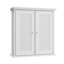 Armoire murale en rotin tissé pour salle de bain, cabinet de rangement de toilette avec portes et tablettes