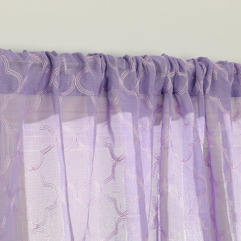 Geometric Tailored Window Valance, Bougainvillea