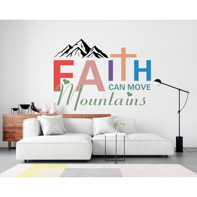 «Faith can Move Mountains God is Good», panneau mural, mots Chrétiens, art du sanctuaire, croix, décoration 354DRE