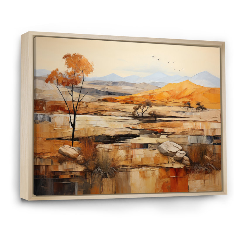 Bold Canyon Mirage V - imprimé, Cadre naturel flottant, H 30 po x l 40 po x P 1,5 po