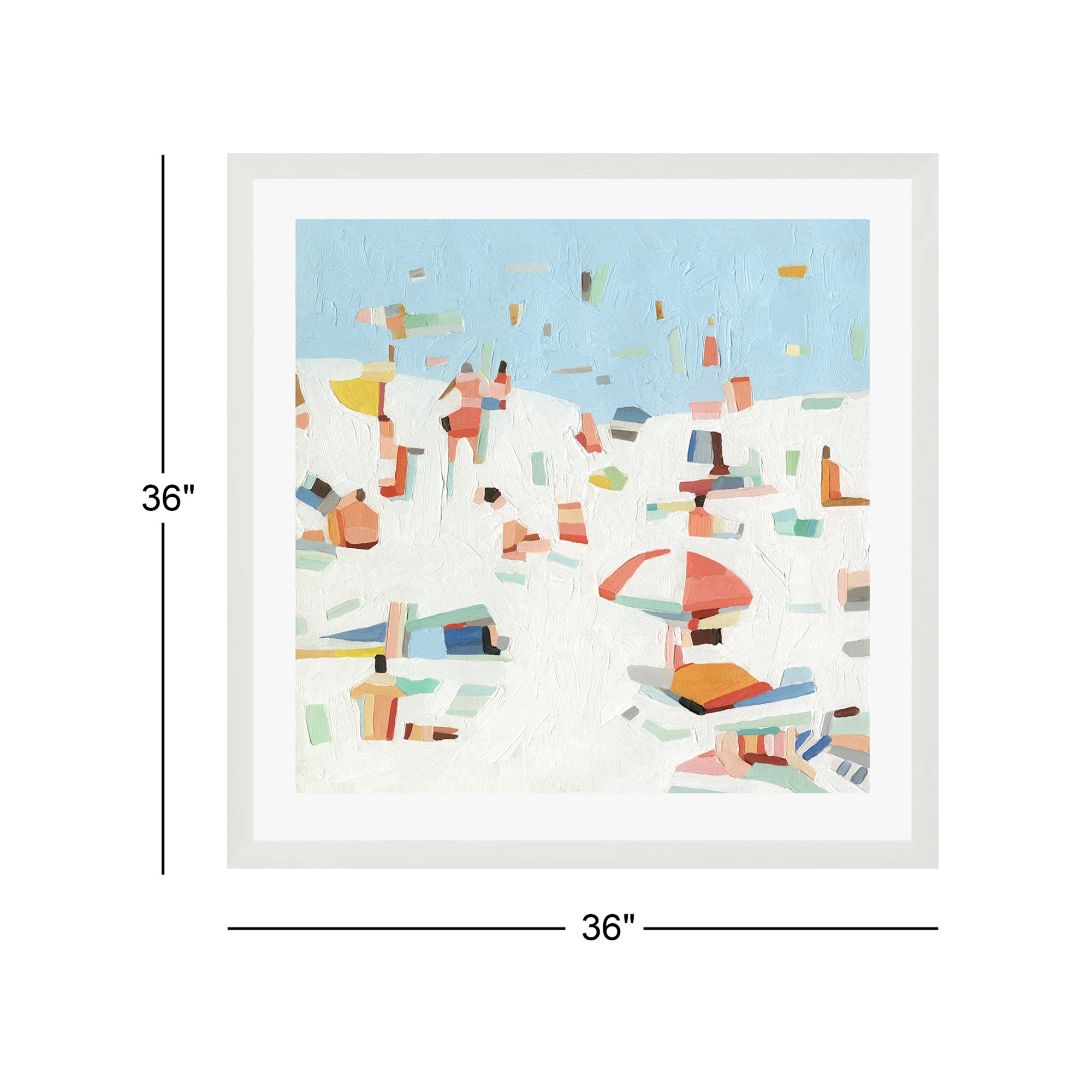 Summer Confetti III by Emma Scarvey, 36"H x 36"W, White