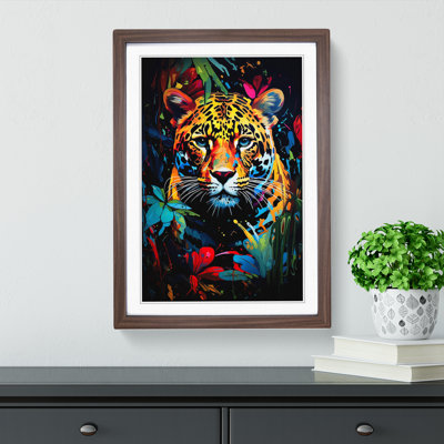 Leopard Expressionism Art - Framed Print