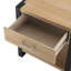 Table de chevet en bois, table de chevet de couleur naturelle et noire