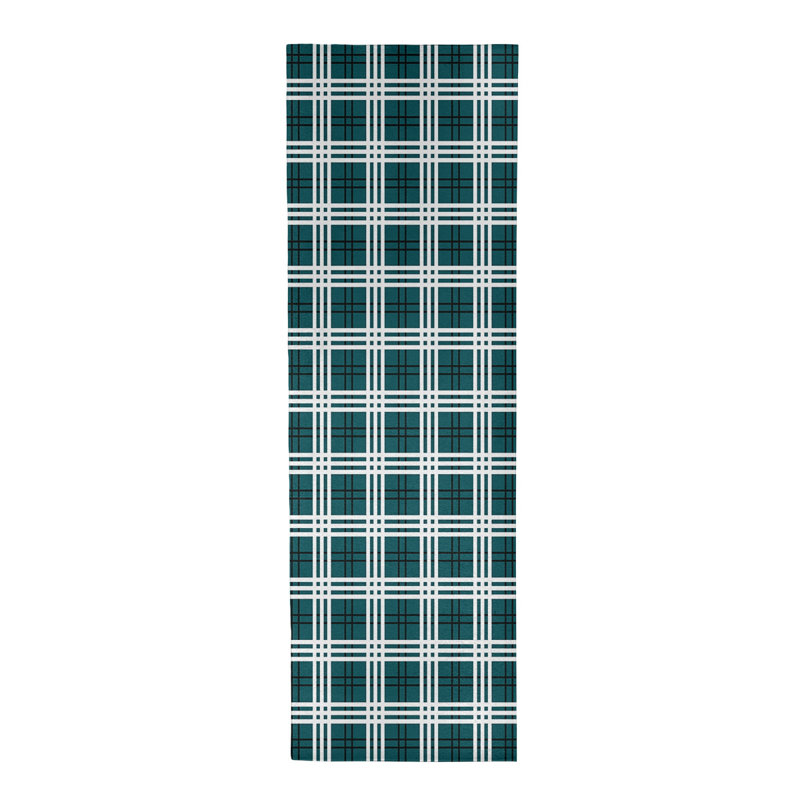 Tapis écossais vert, Tapis de couloir 2 pi 6 po x 8 pi
