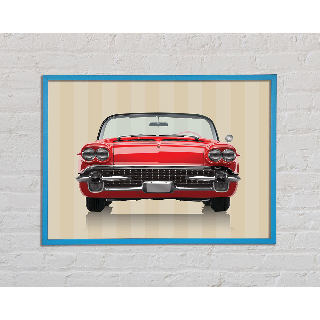 Classic American Car On Stripes von Unkown - Einzelne Bilderrahmen Kunstdrucke