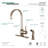 Kingston Brass Concord Single-Handle 2-Hole Deck Mount Kitchen Faucet with Side Sprayer-29484986