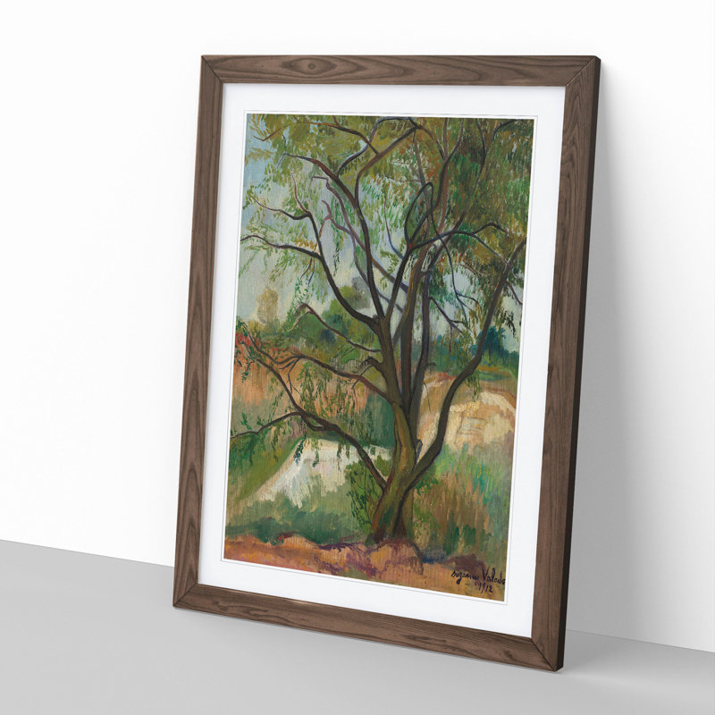 The Tree by Suzanne Valadon - Picture Frame Painting, 48cm H x 36cm W x 2cm D, Walnut Framed