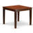 3 Piece Dining Room Table Set Contains a Square Kitchen Table and 2 Dining Chairs, Mahogany