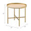 Élégant plateau rond et table de bout à finition ronde, parfait pour la vie moderne et polyvalent dans n'importe quelle pièce.