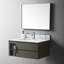 Dessus de meuble-lavabo de 31 po or avec lavabo en céramique - addition de pierre frittée