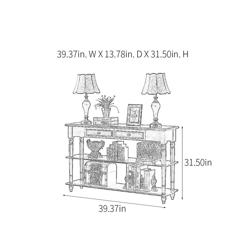 Console Modern Minimalist Art, H 31,5 po x l 39,37 po x P 13,78 po