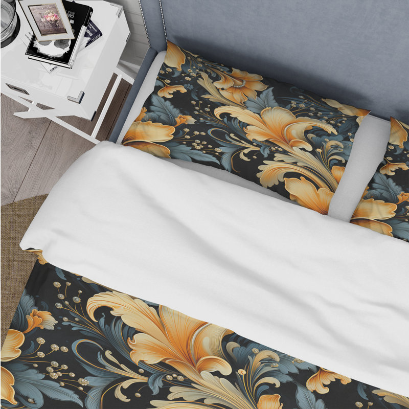 Ensemble de housse de couette à motif cachemire rétro Vintage Elegance III, Housse de couette simple + 1 taie décorative stan