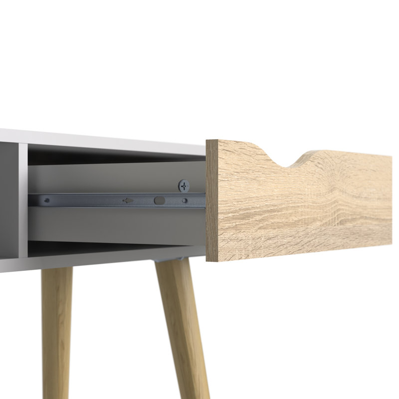 Havana 270.76cm Console Table, White/Oak
