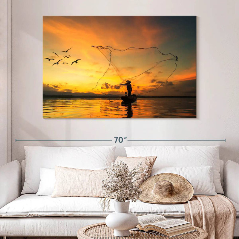 Senne Traditional Fishing, 34'' H x 51'' W