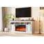 Meuble télé pour téléviseur de 75 po ou moins Farmhouse, centre de divertissement avec rangement ouvert et tablettes réglables, console de télévision avec portes pour le salon et la chambre à coucher-1215880694-1215880693