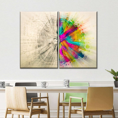 " Left And Right Brain " 2 - Pieces