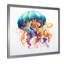 Orange et méduse bleue Jive IV - art mural méduse-1111438462-1111438463