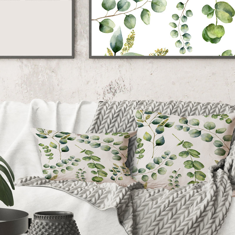 Floral Throw Pillow, 18" x 18"
