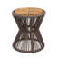 Table d'appoint d'extérieur, corde gris foncé et bois d'acacia-309378651