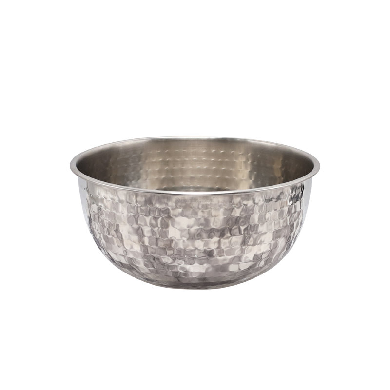 Buckingham Salad Mixing Bowl Stainless Steel with Hammered Effect, 21cm
