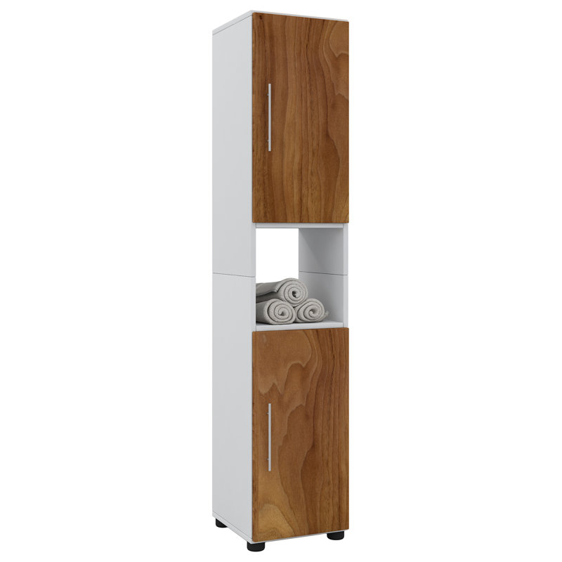 Anik Freestanding Bathroom Cabinet, 152" H x 31" W x 30" D, Black
