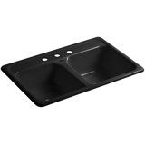 Delafield® Cape Dory 33" L x 22" W x 8-1/2" Top-Mount Double-Equal Kitchen Sink
