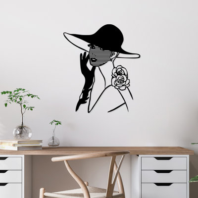 Stylish Decorative Metal Wall Accessory, Black, 23.6 x 27.2 inches | 100% Metal, Thickness: 0.06 inches | Lightweight at 1.8 lbs, Perfect for Home Decor, Easy to Hang, Unique Modern Design for Any Room