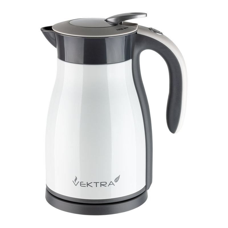 Vacuum Insulated Electric Kettles Vacuum Insulated Eco Friendly Easy Pour Kettle 1.5, 1.2, 1.7 Litre, 1.27 Quarts, White