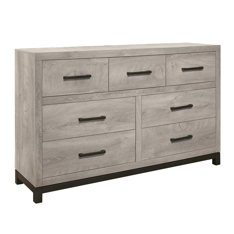 Commode 1 pièce de 7 tiroirs avec quincaillerie de bar en métal de qualité supérieure pour chambre à coucher