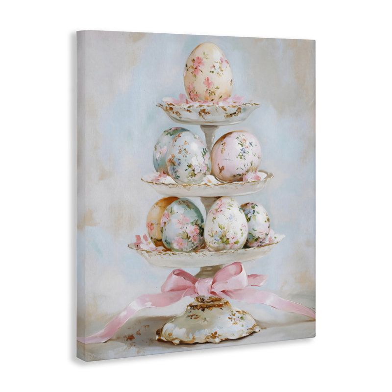 Pastel Coquette, œufs de Pâques, toile par Arlington Prints, H 20 po x l 16 po
